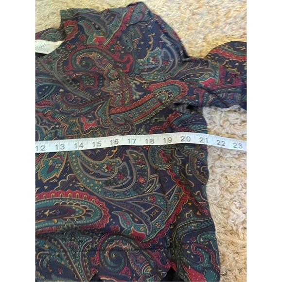 Vintage Kathie Lee paisley print long sleeve‎ midi dress size 12 - Picture 5 of 6